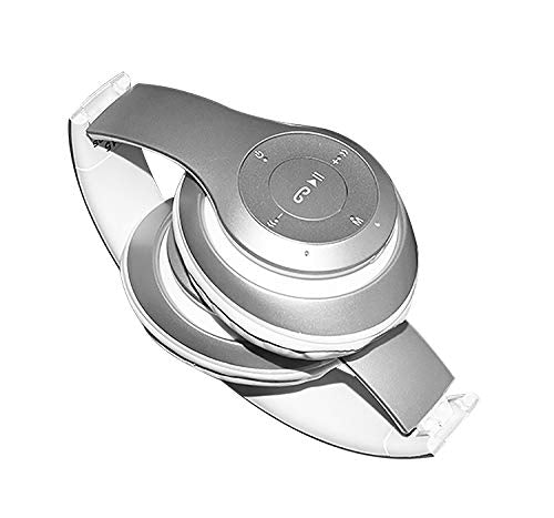Bluetooth Headphones Wireless Headpohones Clear, Cheap, Good HeadGear Wireless 4.1 Headphones Metolic Silver