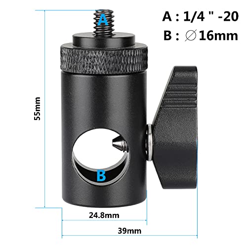 [AUSTRALIA] - CAMVATE 16mm Light Stand Head with 1/4" Thread Screw Mount for DSLR CameraMonitor/Flashlight - 2815 