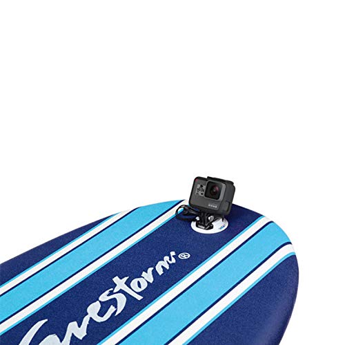 Hooshion Bodyboard Wakeboard Foam Surfboard Mount Kit Surfing Mount with Anti-Lost Strap for GoPro Hero 8/7/6/5/4/3+/3/2/1 (Black) Black