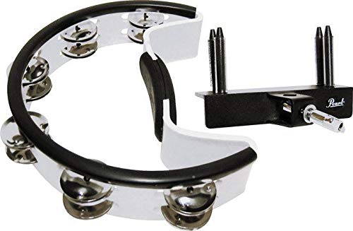 PEARL - PTM-10SH Tambourine with Stainless Jingles and Mount, grey