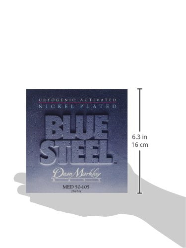 Dean Markley DM2676A Blue Steel Bass Guitar Strings, Size 50-105
