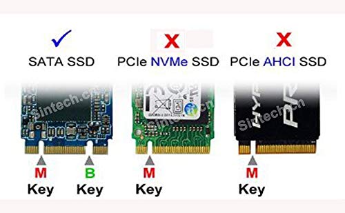 Sintech M.2(NGFF) B-M Key SATA3 SSD to USB 3.0 Adapter Card Chipset JMS567