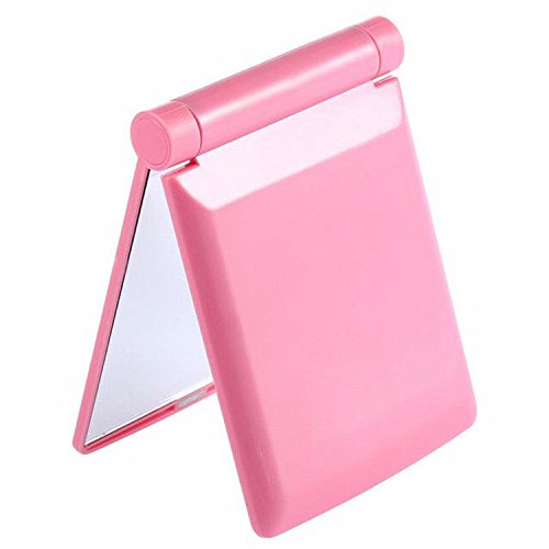 Pink Pocket Mini LED Make Up Mirror Cosmetic Mirror Folding Portable Compact Pocket Gift