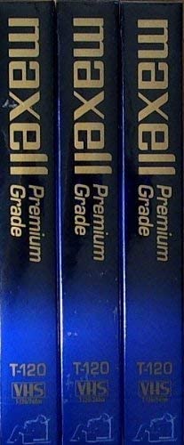 New Maxell Premium High Grade Videocassettes 120 Minutes 3 Pack Recording Time Outstanding Picture