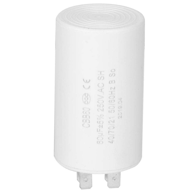AC 250V 60uF 50/60HZ Cylinder Shaped Run Round Capacitor CBB60 for Motor Cool Heat Pump Washing Machine
