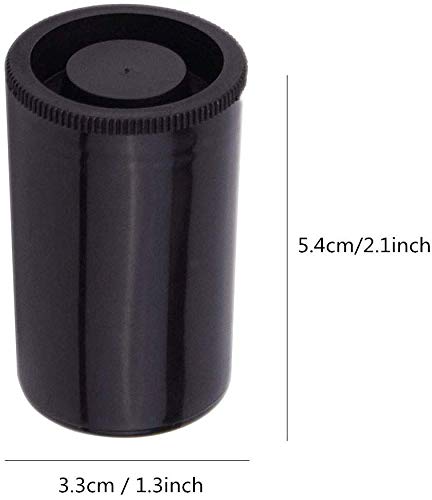 35mm Caliber Plastic Film Canisters -20pcs（Black ） Black