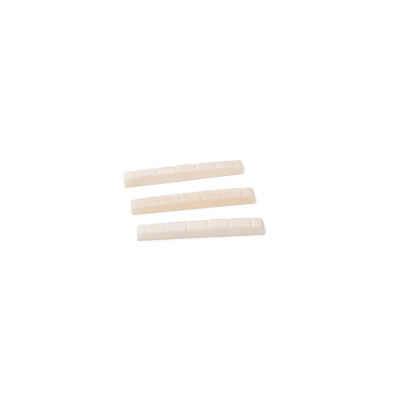 Alnicov 42MM Unbleached Pure Bone Nut Guitar Slotted Bone Nut For Strat Tele Electric Guitar 42X3.5MM