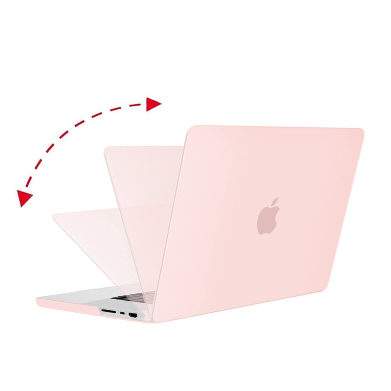 MOSISO Compatible with MacBook Pro 16 inch Case 2021 2022 Release A2485 M1 Pro/Max with Liquid Retina XDR Display Touch ID, Plastic Hard Shell&Keyboard Skin&Screen Protector&Storage Bag, Chalk Pink