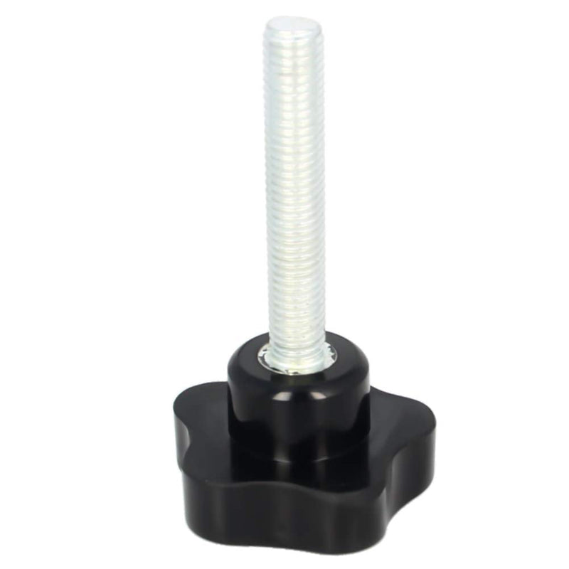 Othmro Black 10mm(M10) x 50mm Thread Replacement Star Hand Knob Tightening Screws 4Pcs M10x60