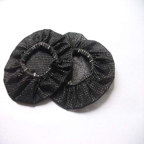 200pcs Stretchable Headphone Cushion Covers , Disposable Sanitary Headphone Covers Replacement Black (11cm) 11cm