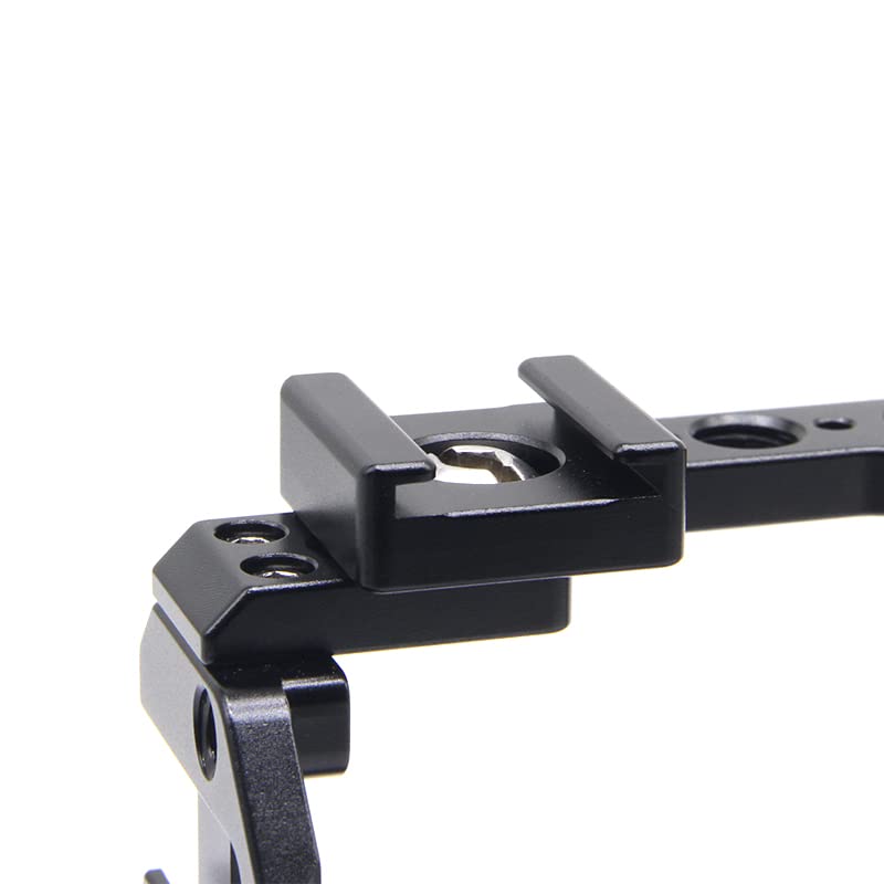 ANNTERY Cold Shoe Mount Adapter Bracket,Aluminium Alloy Flash Hot Shoe Adapter Mount,Cold Shoe Mount Adapter,with 1/4In Screw,1/4In Thread Hole,for Camera Tripod Photo Studio Kit(2pcs Pack)-A029