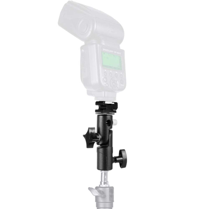 Camera Speedlite Mount Stand Flash Stand Bracket Umbrella Mount Holder Shoe Mount Compatible with Nikon Pentax Olympus Nissin Metz and Other Speedlite Flashes E Type-2 Pack