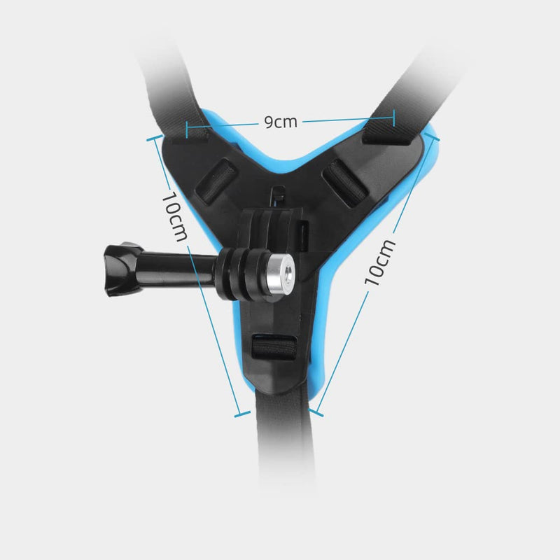 [AUSTRALIA] - Motorcycle Helmet Chin Strap Mount for GoPro Hero 10, 9, 8, 7, (2018), 6 5 4 3, Hero Black, Session, Xiaomi Yi, SJCAM (Blue) Blue 