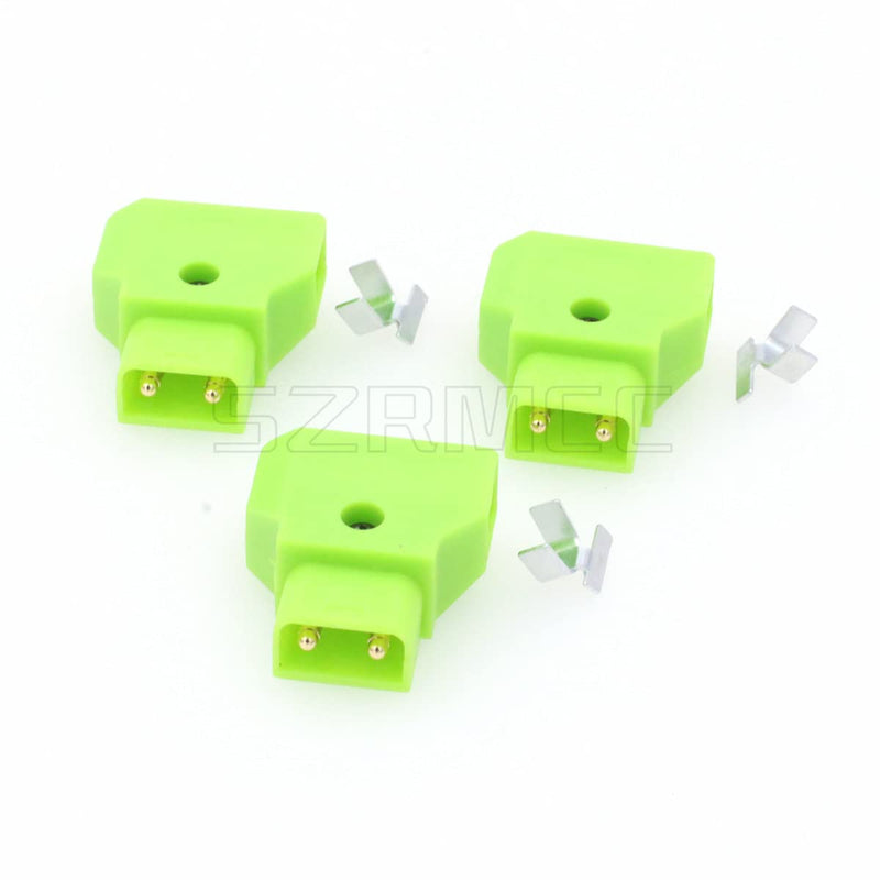 SZRMCC V-Mount Gold Mount Battery Anton-Bauer IDX PowerTap Kit D-tap P-tap Male Plug Connector for ARRI RED Camcorder DSLR Camera Power Cable DIY (Green, 3Pcs) Green 3Pcs Dtap Male Plug