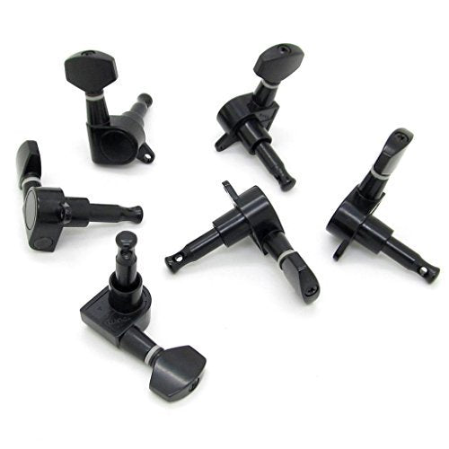 6R Right Electric Guitar String Tuning Pegs Keys Tuners for Strat Tele Black
