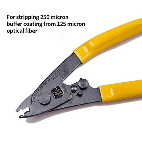 3 Port Hole Fiber Optic Stripping Tool, 6" Handle CFS-3 Fiber Optic Stripping Pliers Includes Hex Key for Adjustments,Ergonomic Optical Pliers Stripping 250 micron Buffer Coating from 125 micron CFS 3 Optical Pliers