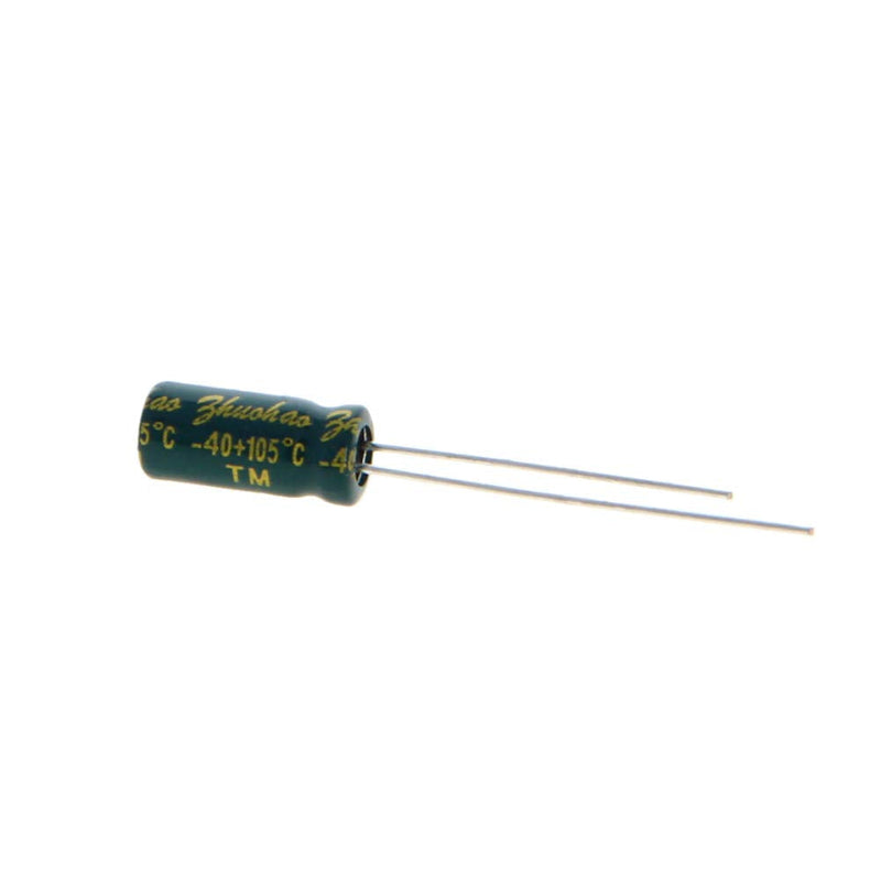 Fielect 80Pcs Aluminum Radial Electrolytic Capacitor 47uF 35V Low ESR Green 5x11mm High Ripple Current,Low Impedance for TV, LCD Monitor, Radio, Stereo, Game