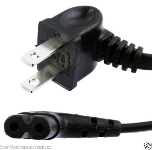 6 Ft foot USA 2 pin Male to 90 Degree Right Angled IEC 320 C7 AC Power Supply Cord cable For Samsung TV's
