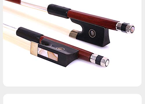 Violin Bow 4/4 Superior Brazilwood Violin Bow Ebony Frog White Horse Hair Well Balanced Handmade Intermediate Users Advance Students Violin Bow