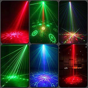 [AUSTRALIA] - LED Stage Lights Party Lights RGB 3 Lens DJ Disco Stage Laser Light Sound Activated Led Projector for Halloween Christmas Decorations Birthday Wedding Party Gift Karaoke KTV Bar 