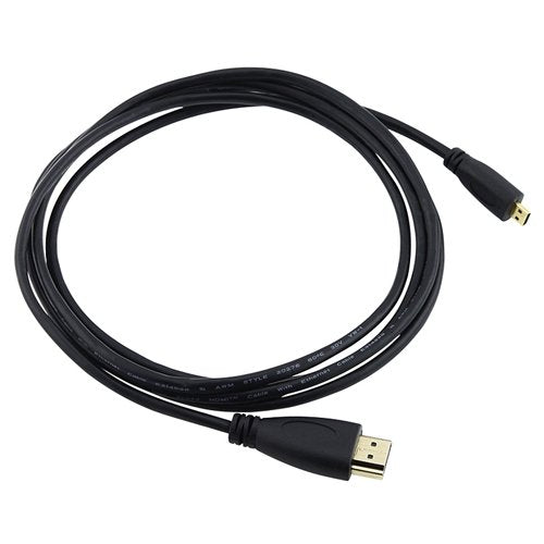 6ft Micro-HDMI (type D) to Regular HDMI (type A) high Speed Cable with Ethernet (up to 1440p) for MOTOROLA MB810 DROID X / HTC Touch EVO 4G