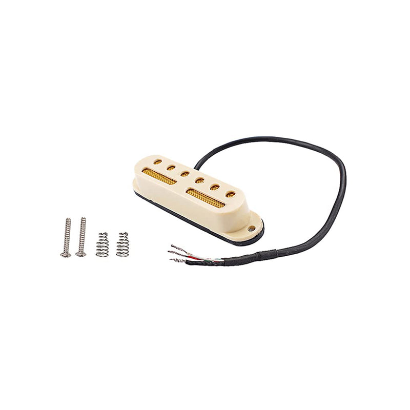 Alnicov Guitar Hot Rails Pickup,Dual Coil 4 Wires Mini Humbucker Neck Pickup for ST Stratocaster Guitar Parts