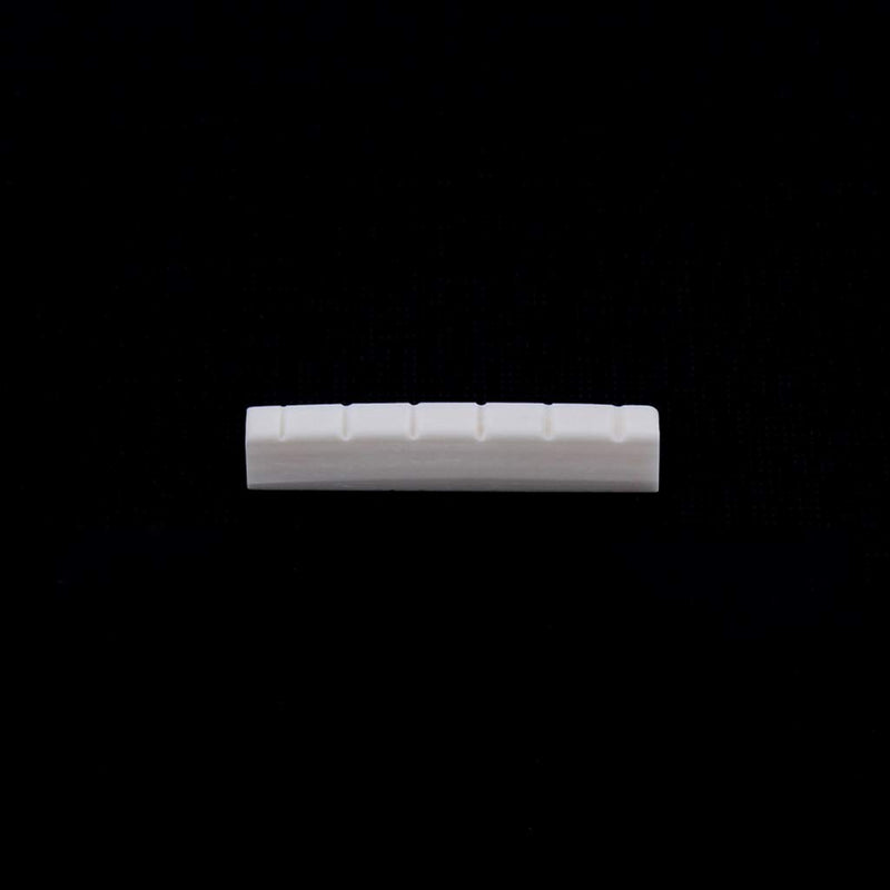 Alnicov 6 String Electric Bone Nut Cattle Bone Slotted Replacement (43mm, Unbleached)