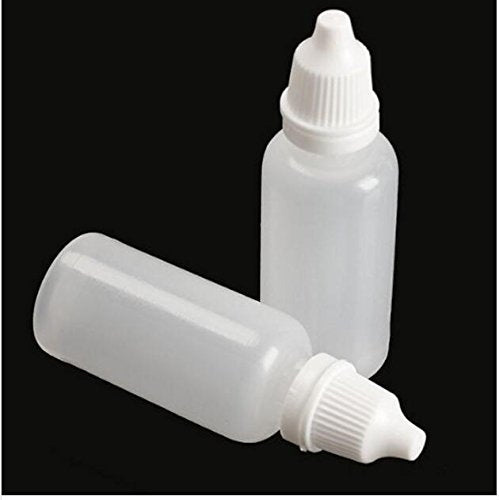 24 PCS Clear Empty Refillable Plastic Squeezable Eye Drop Dropper Bottle Liquid Medicine Container with Screw Cap Essential Oil Container Bottles (5ML) 5ML