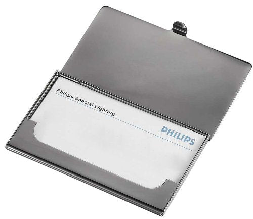 Visol Products Elwood Business Card Holder, Gunmetal Polished Gunmetal