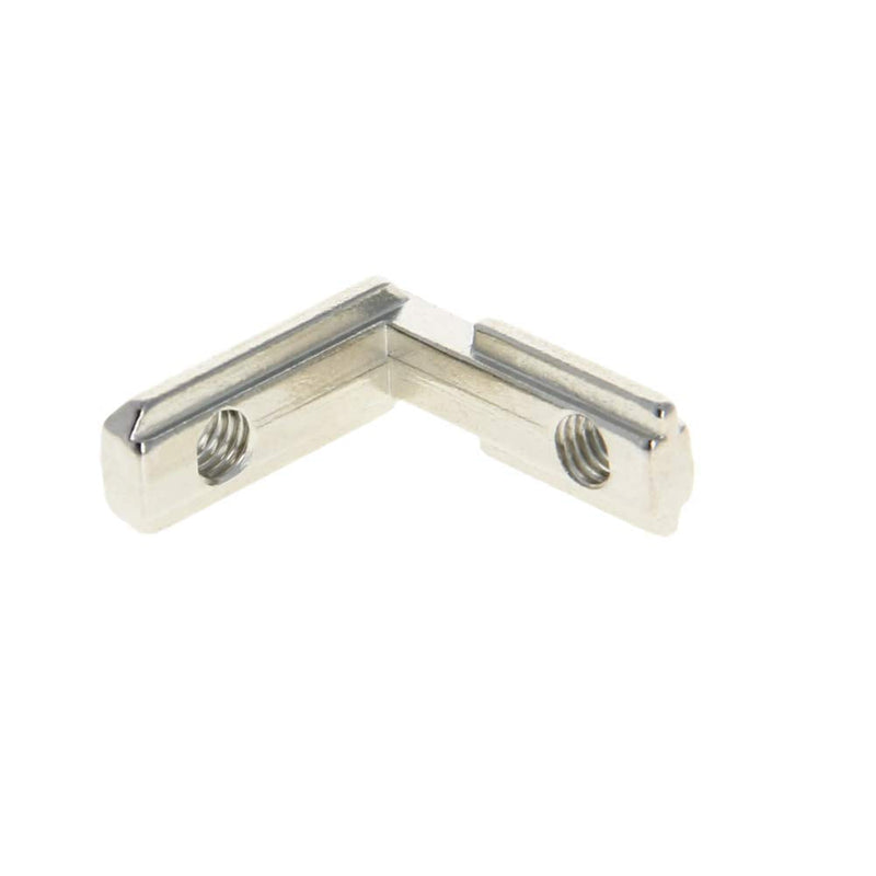 MroMax Internal Joint Bracket 1.02" x 0.98" (L x H), Internal Angle Connector 20 Series for Aluminum Extrusion Profiles, Silver 20 PCS (Without Fixing Screws)