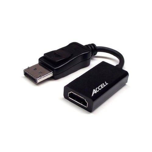 Accell mDP to HDMI Adapter - Mini DisplayPort 1.1 to HDMI 1.4 Active Adapter - AMD Eyefinity Certified, 4K UHD @30Hz, 1920X1080@120Hz - Polybag, Black, Model:B086B-008B-2