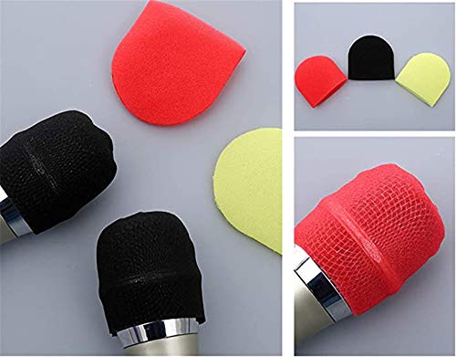 [AUSTRALIA] - Nanum 200-pcs Microphone Foam Cover,Disposable Windscreen Microphone Foam Protective Cover for KTV,Recording Room,News Gathering (Black) Black 200pcs 