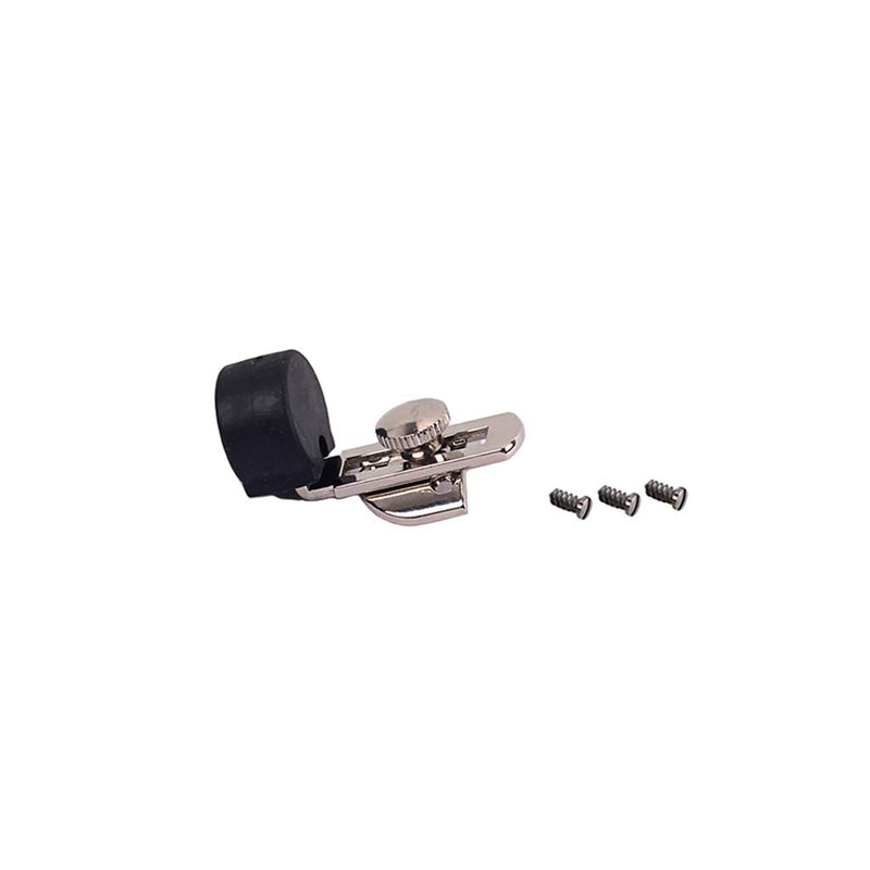 Alnicov Adjustable Clarinet Thumb Rest With Black Map Protector & Screws For Bb Clarinet Players Silver