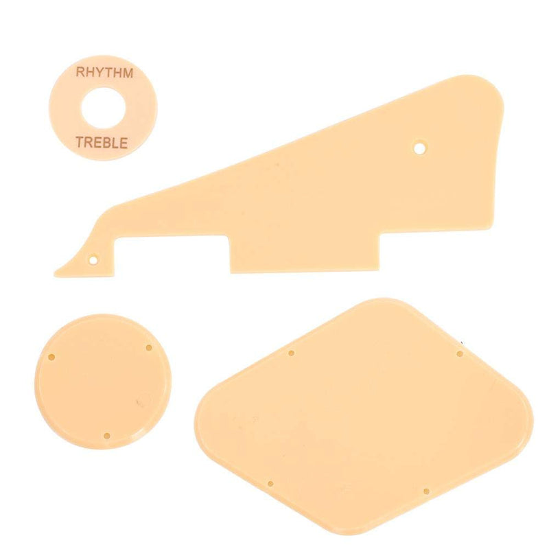 Dilwe Guitar Pickguard Set, Guitar Pickguard Jack Scratch Back Plate & Control Cavity Cover & Switch Cavity Cover & Pickguard Bracket & Switch Ring for LP Jazz Guitar Parts