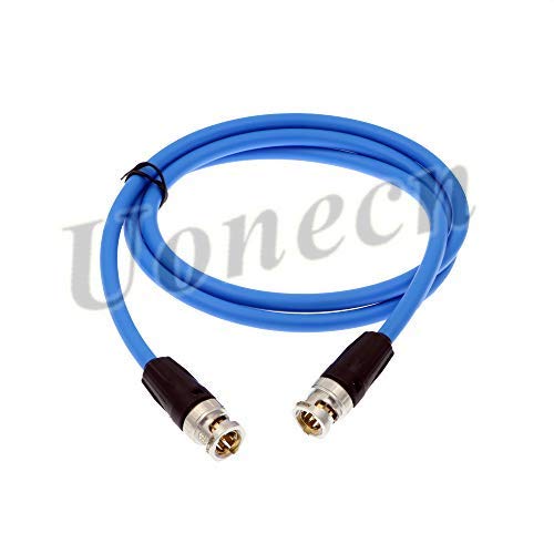 Uonecn 12G 75 Ohm HD-SDI Video Coaxial Cable BNC Male to Male for 4K Video Camera 39'' Blue