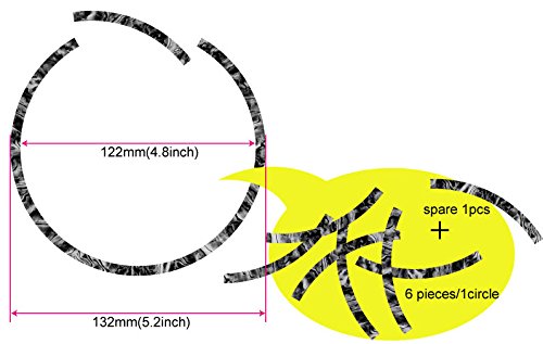 Inlay Sticker Decal Acoustic Guitar Purflinng Sound hole In Abalone Theme - Rosette Strip/BL