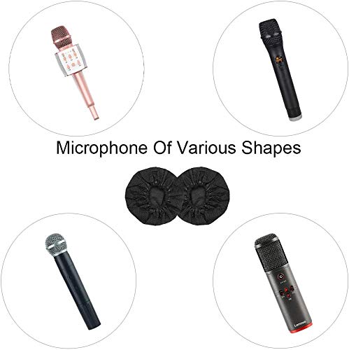 100-pcs Disposable Microphone Covers Non-Woven Mic Covers Handheld Microphone Windscreen Protective Cap for KTV Karaoke Recording Room News Gathering Stage Performance (100 pcs Black) 100 pcs Black