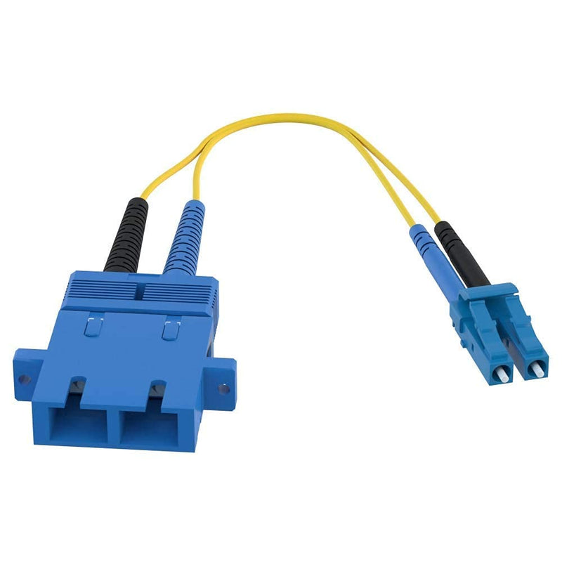 CableRack SC Female to LC Male 9/125 Singlemode Duplex Hybrid Adapter Converter Dongle (6-Pack) SM-LCSCM6