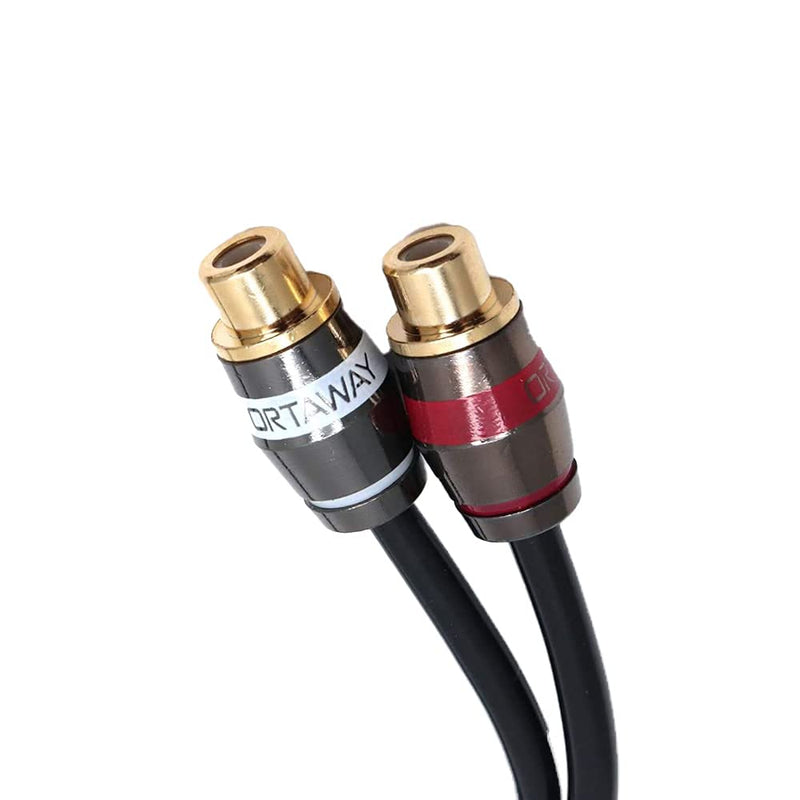 Benliu 1 Male to 2 Female Plug RCA Y Splitter Connectors Extension Cord for Audio Car Stereo 1Pcs（30.5cm/12 inch）