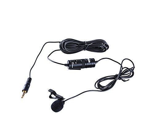 Boya Lavalier Lapel Clip-on Omnidirectional Condenser Microphone-20ft Audio Cable- for DSLRs Camcorders Video Cameras and Iphone Smart Phone, Iphone 6 BY-M1