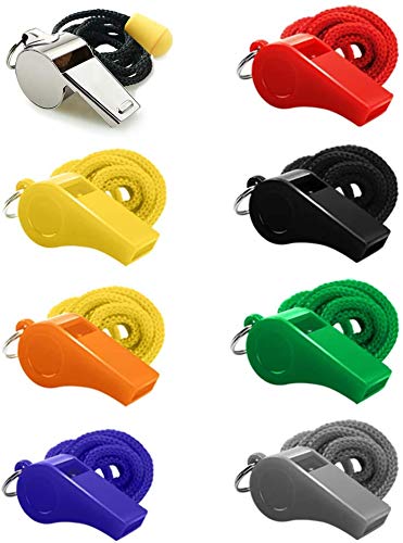 Fya Whistle, 8PCS Sports Whistles with Lanyard, Loud Crisp Sound Whistles Bulk Ideal for Referees, Coaches, and Officials Brand