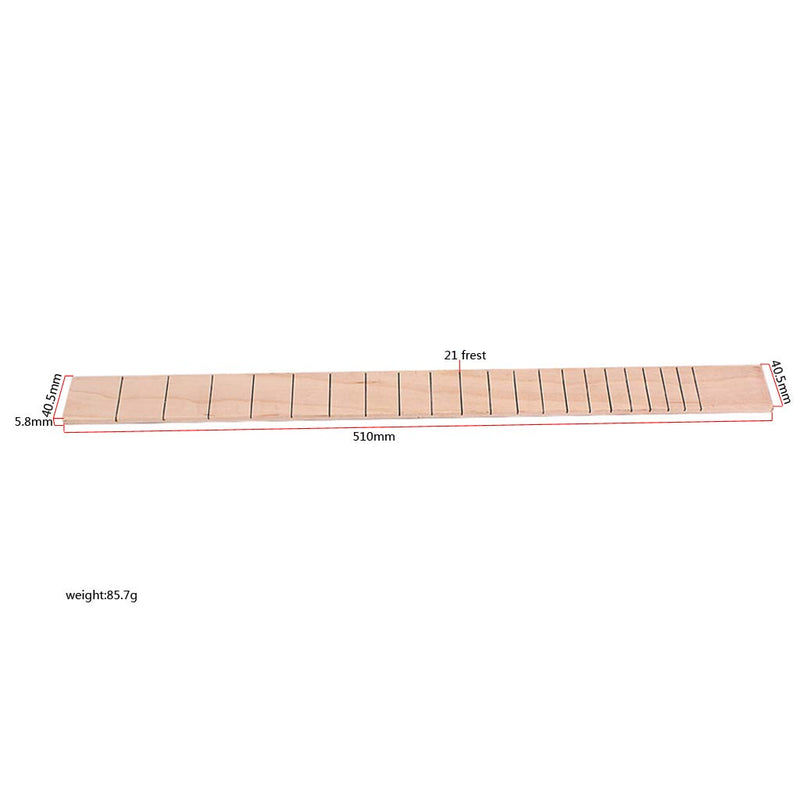 Alnicov Fretboard With 21 Frets Maple Fingerboard For Three String Cigar Box Guitar Replacement