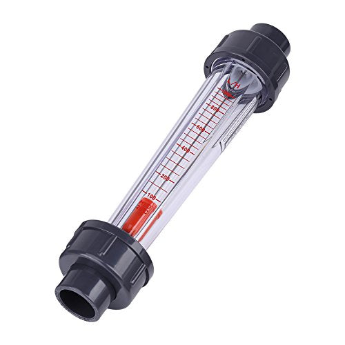100-1000L/H Plastic Tube Type Water Rotameter Instantaneous LZS-15 Liquid Flow Meter Float Double Thread Female Connector for DN 15 Tube