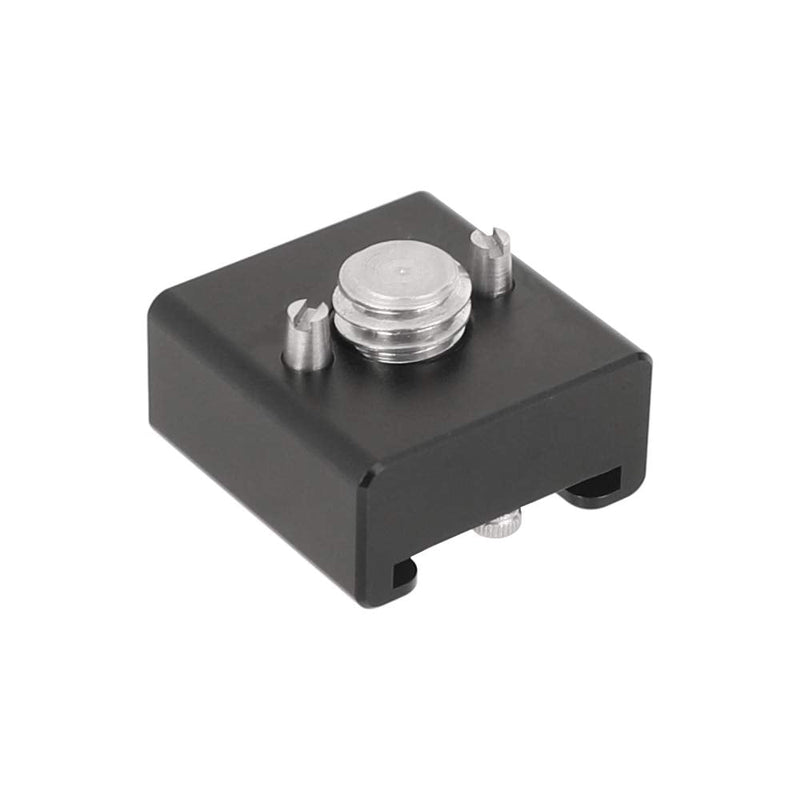 CAMVATE 3/8"-16 Cold Shoe Mount Adapter with Locating Pins Compatible for ARRI Standard Mounting Points