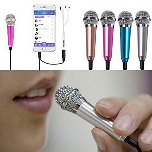[AUSTRALIA] - Mini Microphone Portable Vocal/Instrument Microphone for Mobile Phone Laptop Notebook Apple iPhone Samsung Android(Rose Gold) 