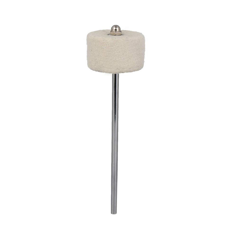 BQLZR Stainless Steel Shaft White Drum Pedal Felt Bass Drum Beater Instrument Accessory Part