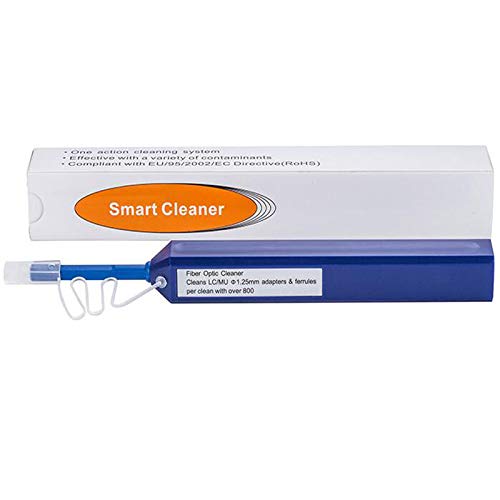 TUTOOLS Fiber Optic Cleaner,Fiber Optic connectors Cleaning,Fiber Optic Cleaner Pen with 800+ Cleans for LC/MU 1.25mm UPC/APC Ferrules Push Type