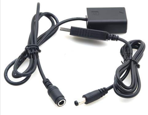 Foto4easy NP-FW50 DC Coupler Power Supply Dummy Battery with USB Cable for Sony DSLR Camera NEX5 NEX7 DSC-RX10 II III IV A7 A7R A7S A7II A7RII A7SII A3000 A6000 A6100 A6300 A7000 A6400 A6500
