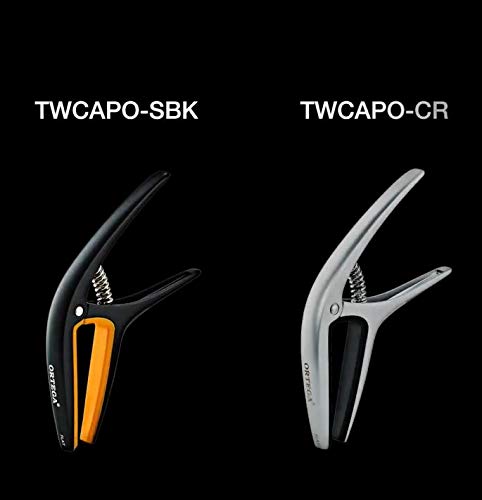 Ortega Guitars Twin Capo TWCAPO-SBK - Reversible Two Way Capo Fits Curved & Classical Flat Fretboards, Black