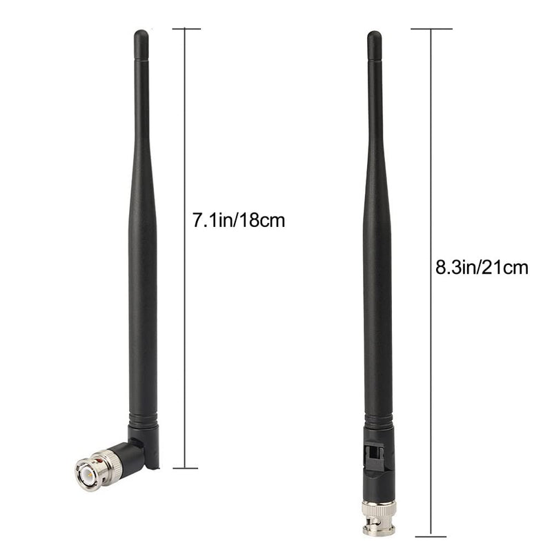 Eightwood UHF 400MHz-900MHz Antenna BNC Male Antennae 2-Pack for Ham Radio Alinco Icom Uniden Scanner Handheld Amateur Receiver